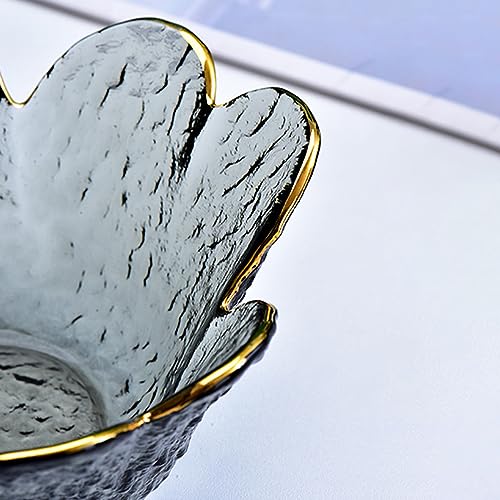 soulnioi Glass Dipping Bowl, Crystal Flower Shape Sauce Dishes - Image 3