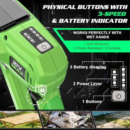Image of Cordless Portable Washer for Car,Brushless Battery Operated Handheld Washer