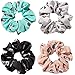 4 Pack pug gifts pug Dog Scrunchies for Hair Cute Dog Hair Ties Accessories for Women Girls Chiffion Cartoons Scrunchy Hair Bands, Pet Dog Hair Scrunchies