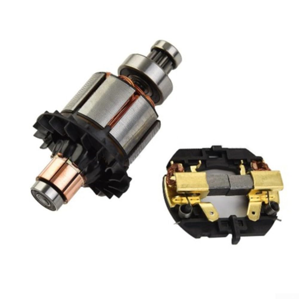 Supporto per armatura e spazzola di carbone, parti di ricambio compatibili con utensili elettrici per Dch243 Dch254 Numeri parte N392987 N38403