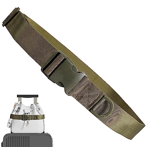 Image of Travel Belt, for Carry on Stylish and Adjustable Cinch Travel Belt for Women's and Men's Airport Travel Accessories (Green)