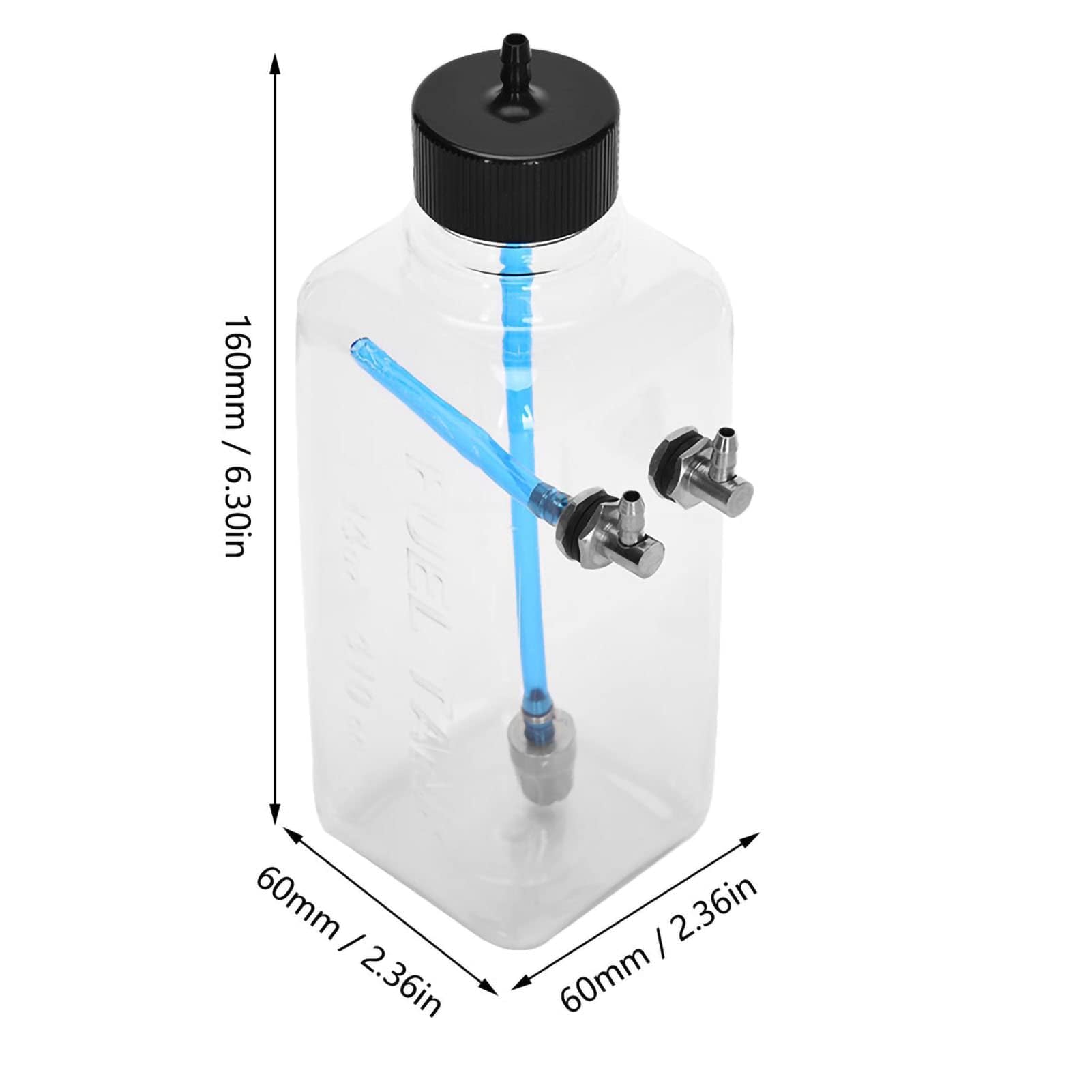 Réservoir de Carburant RC, Réservoir de Carburant en Plastique Transparent pour Modèles D'avions RC 260 ML -1500 ML en Option (410 ML (pour Avions 30-40cc))
