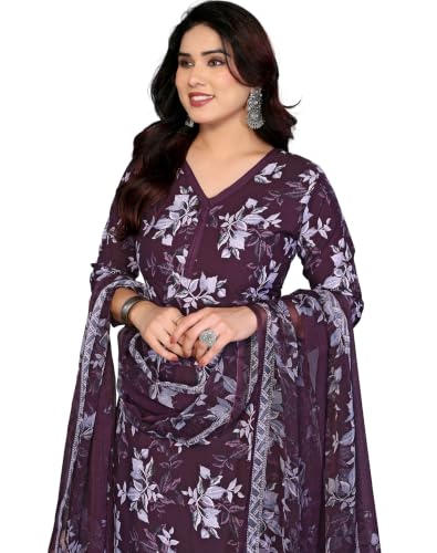 Image of Priyashi Women Unstiched Crepe dress materials | Crepe Salwar Suit for women with dupatta | suit material for women unstitched
