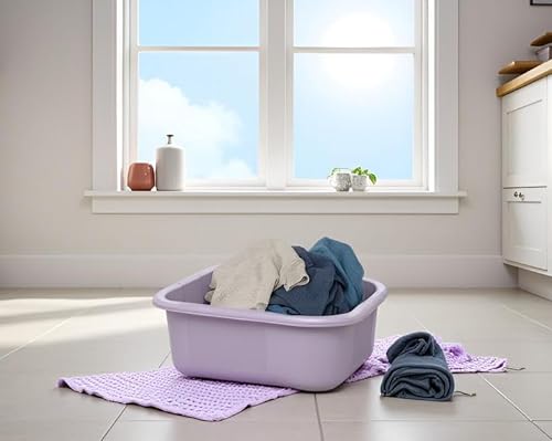 BH | 3L Plastic Washing up Bowl Basin - Small Size | 3 Litres | Square | GRAY | Multipurpose Washing Tub for Kitchen, Bathroom, and Household Use (1 PC) - By BEST HOUSE