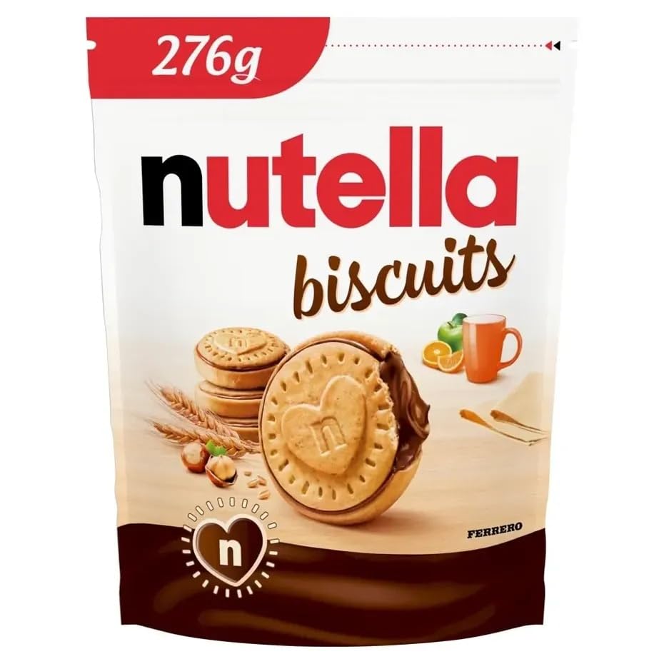 Nutellas Biscuits, Chocolate Hazelnut Cream Filled Cookies, 276g (From Italy)-image-29