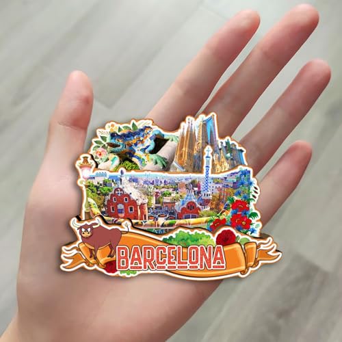 Imán Decorativo Refrigerador Barcelona España miniatura 4