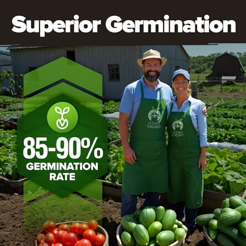 Image of HOME GROWN 25 Variety Survival Seed Vault 12,000+ Heirloom Non-GMO Vegetable Seeds for Planting, High Germination, Family Garden Starter Kit, Tomatoes, Peppers, Carrots, Beans, Kale, Indoor Outdoor