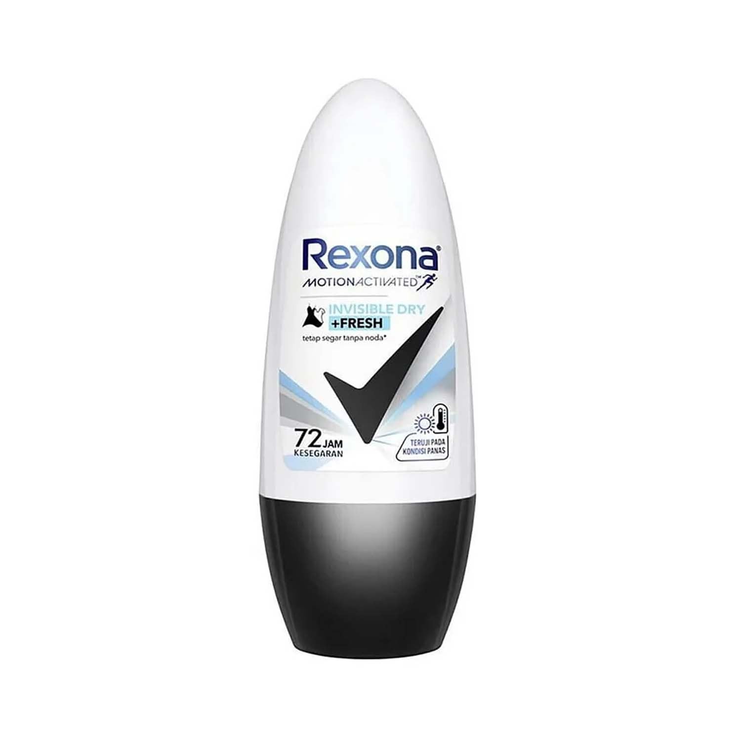 Rexona Invisible Dry + Fresh Roll-On Deodorant for Women | 72-Hour Freshness | No Stains | Alcohol-Free & Gentle on Skin | 45 ML-picture-24