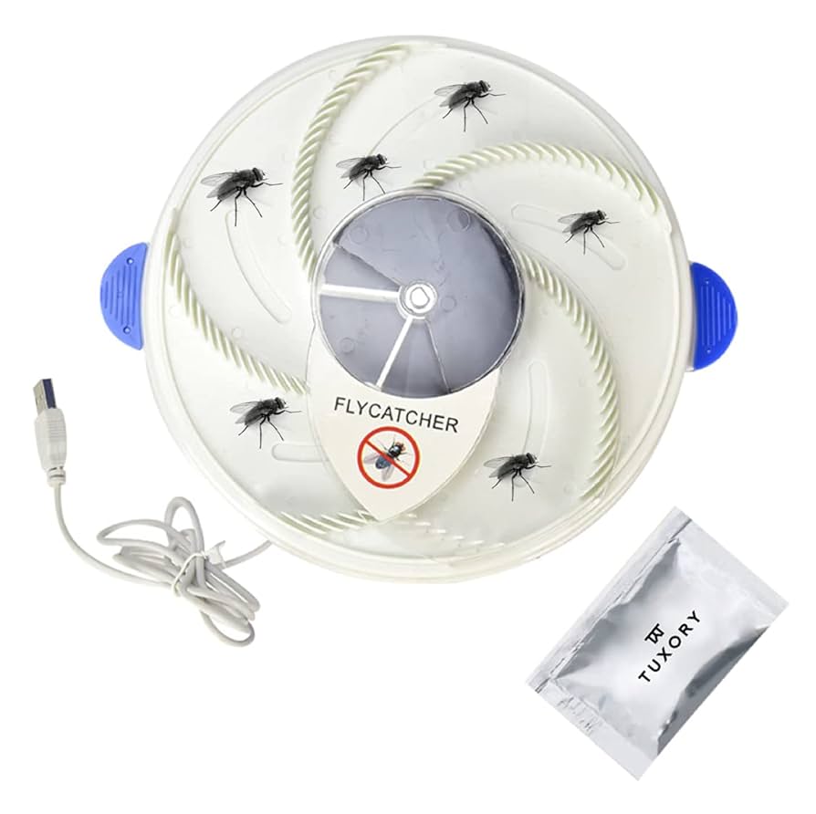 TUXORY Trampa Atrapa Moscas E Insectos Electrónico Automático Giratorio Ideal para Exterior e Interior USB : Amazon.com.mx: Jardín