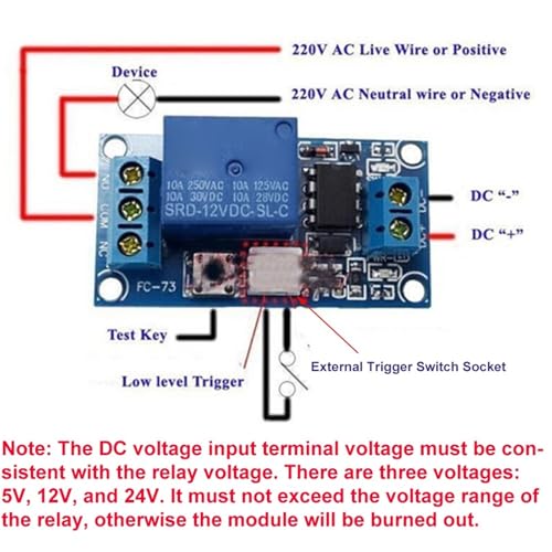 Relais 24V 1 canal à déclenchement bas niveau pour circuits DC - 5