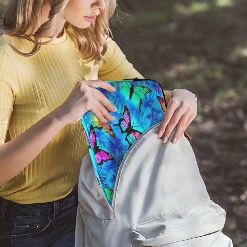 Funda para portátil azul con mariposas 13-14 pulgadas miniatura 6