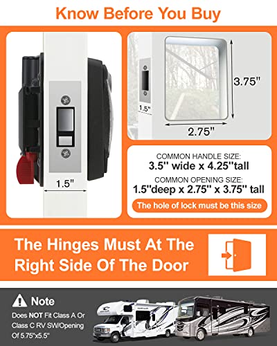 Rv Keyless Entry Door Lock, Compact Rv Door Lock,100% Metal With Deadbolt, Backlit Keypad,Fob Keyless And 2 Keys For Rv, Camper And Trailer #TOP1