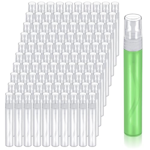 100 piezas mini botella spray 10 ml plástico recargable