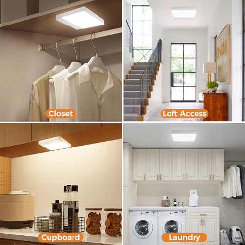 slochi LED Ceiling Light Motion Sensor, Cordless Bathroom Ceiling Lamp Battery Operated, Rechargeable Magnetic Mount Pir Light for Bath,Porch,Stairs,loft, shed,3 Color Temperatures, Remote Control - Cosy Home Interiors slochi LED Ceiling Light Motion Sensor, Cordless Bathroom Ceiling Lamp Battery Operated, Rechargeable Magnetic Mount Pir Light for Bath,Porch,Stairs,loft, shed,3 Color Temperatures, Remote Control - Image 7