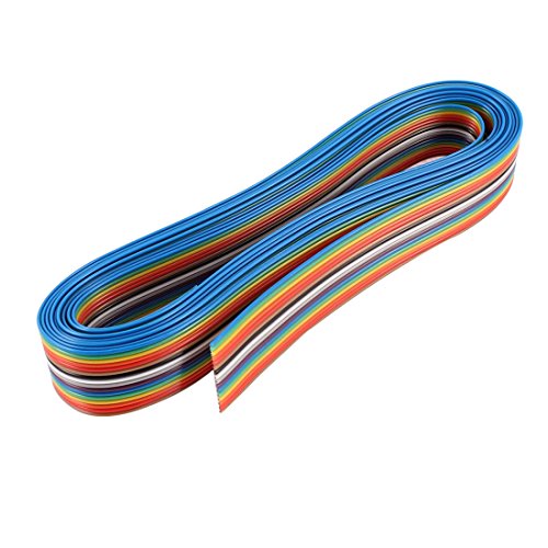 Cable conector plano IDC 16 pines 2.7m multicolor miniatura 1