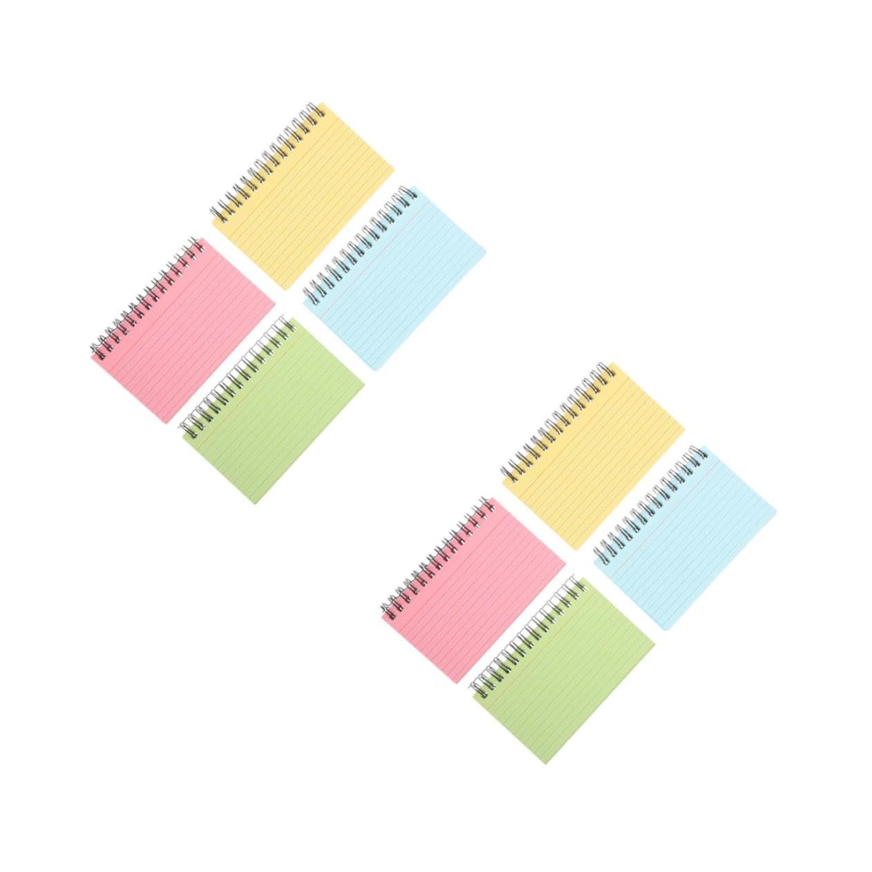 jojofuny 2 set Blocco Note A Spirale Blocco Note A Spirale Spesso Portatile Per Ufficio Note Stenografici Blocco Per Accessorio Per 4 pezzi * 2