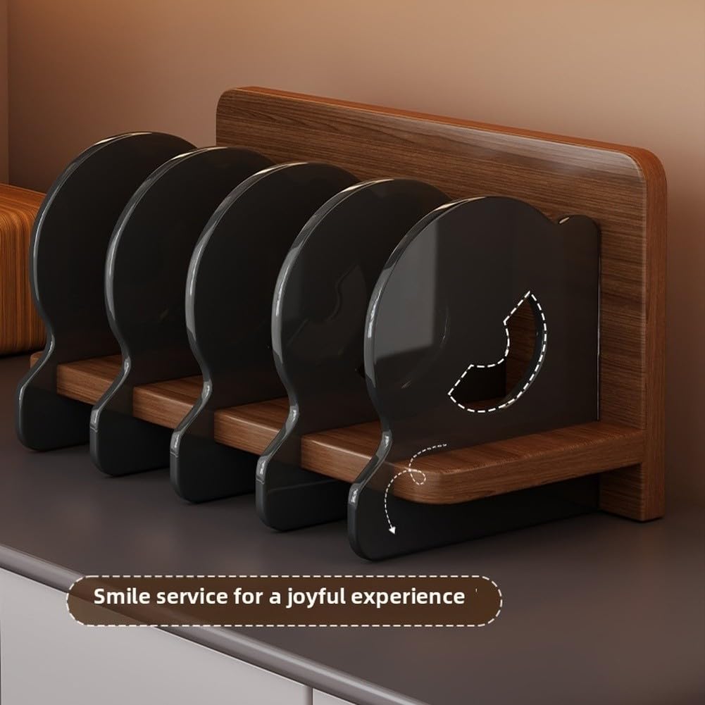 Espositore CD in Acrilico 5 Livelli Nero Noce