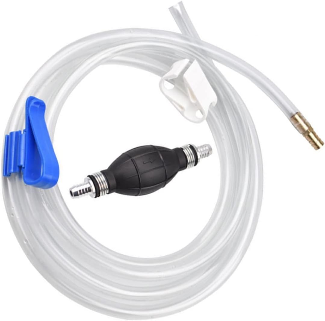 Happyyami 1 Set Manual Suction Hose for Vehicles Flexible Siphon Pump Pipe for Oil and Water Transfer for Fish Tanks and Car Maintenance Easy to Use and Reliable