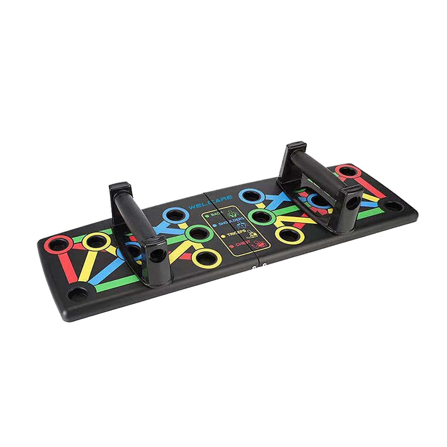 Lapras 𝟏𝟓 𝐘𝐞𝐚𝐫𝐬 𝐆𝐮𝐚𝐫𝐚𝐧𝐭𝐞𝐞 Push Up Board 15-in-1 Body Building Workout Tool, Foldable Push Up Training System for Chest, Arms, Back & Core Muscle Training (Black)-picture-15