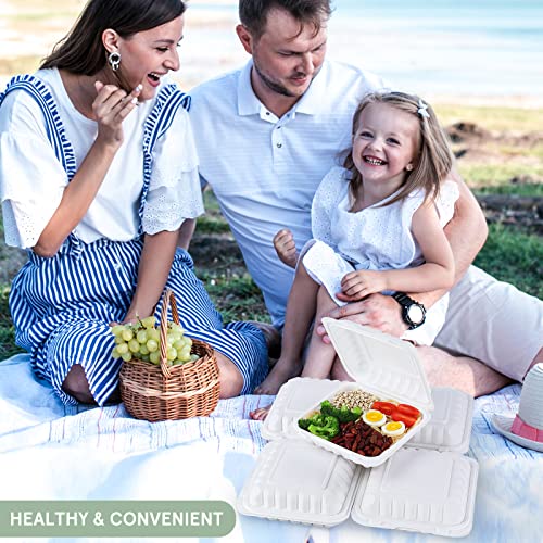 Ensbelei 34Oz Clamshell Food Containers, 50Pcs Heavy Duty To-Go Disposable Lunch Box, Plastic Hinged To Go Containers Microwave Freezer Safe Bpa Free Biodegradable Take Out Container #TOP5