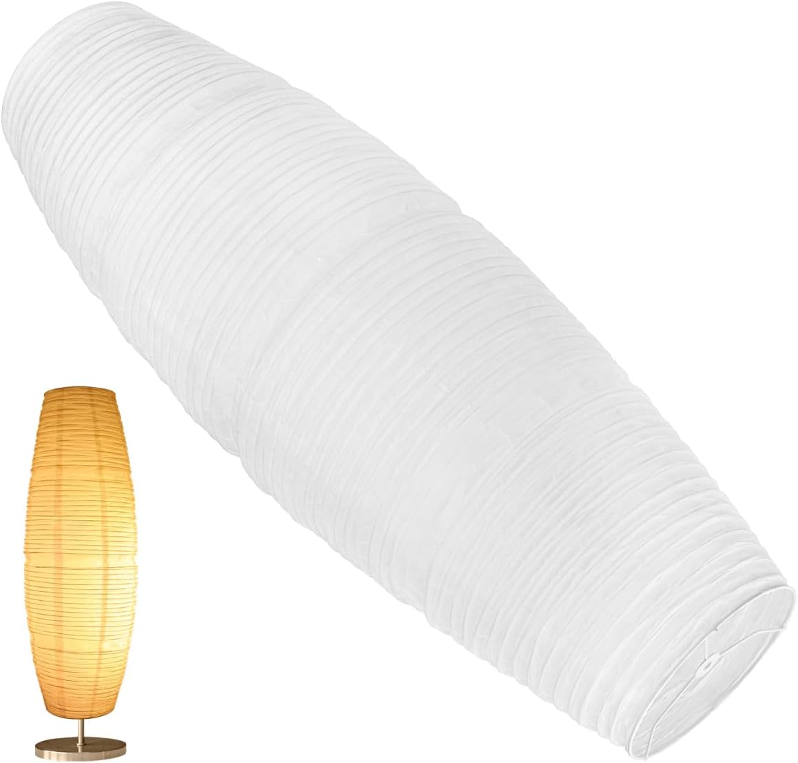 Homoyoyo Nordic Simple Floor Lamp Shade, Foldable Standing Floor Lamp Shades Lampshade Replacement Making Light Soft for Living Room Bedroom Light Accessory Cover