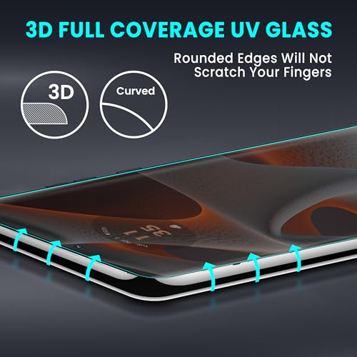 Image of FIRST MART Anti-Spy UV Tempered Glass for Motorola Edge 50 Pro | 9H Curved Display Screen Guard, Fingerprint Compatible | Pack of 2