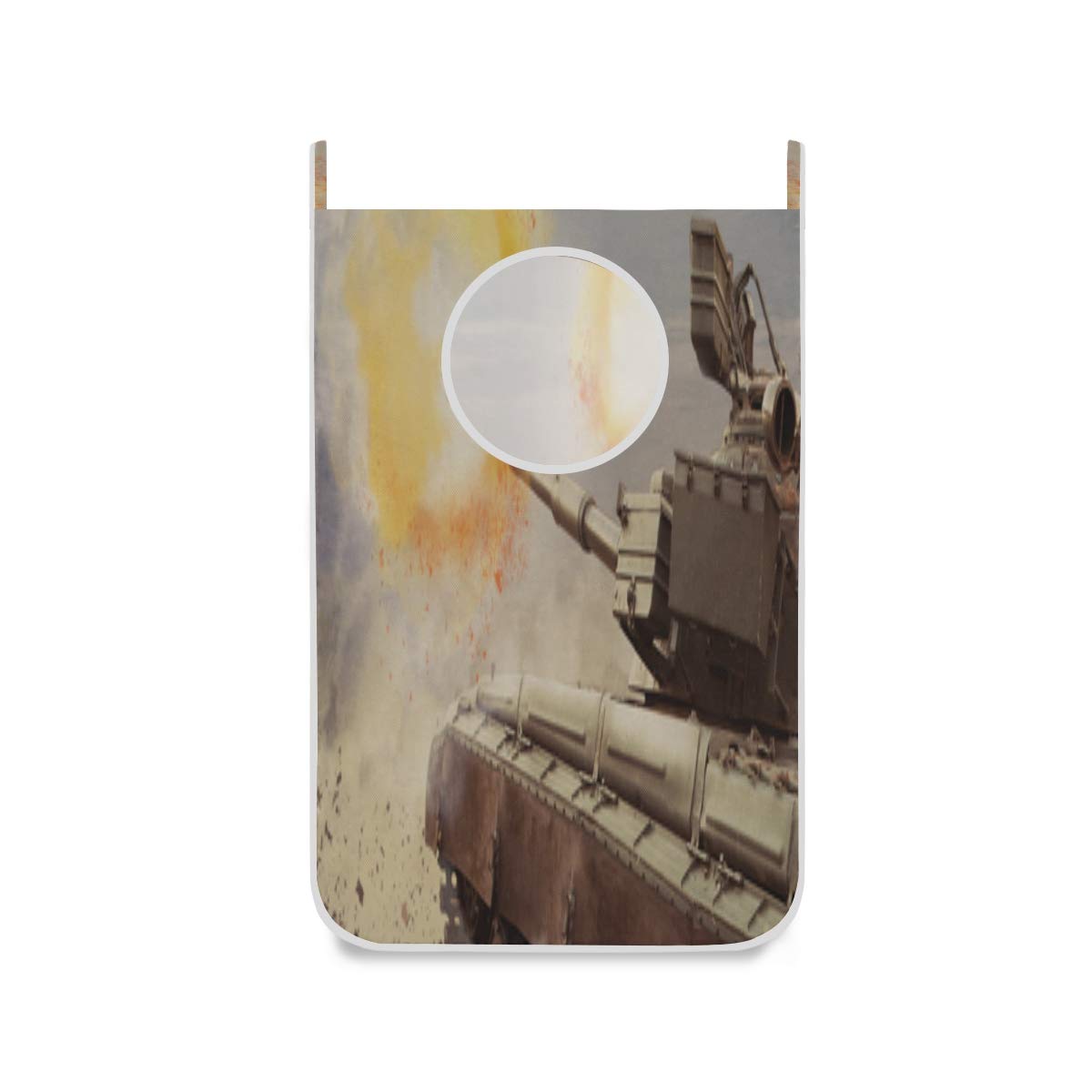 AIKENING Door Laundry Hamper Heavy Armor On The Battlefield Family Laundry Basket with Free Adjustab