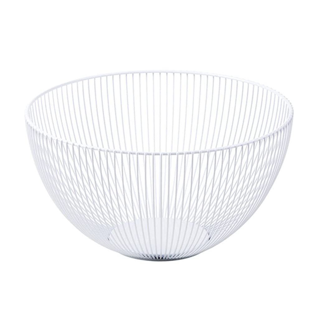 Cesta de Frutas Creativa, Paquete de 2 Unidades, Cesta de Frutas de Alambre metálico, Cesta de Almacenamiento Redonda con escurridor, para Pan, Aperitivos, Frutas, Verduras, Decora