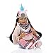 GAOFQ Bambola in Silicone Reborn Baby Doll Native American Indian Smiling Girl Doll 22 Pollici 55 cm Kids Hobby Giocattolo da Collezione