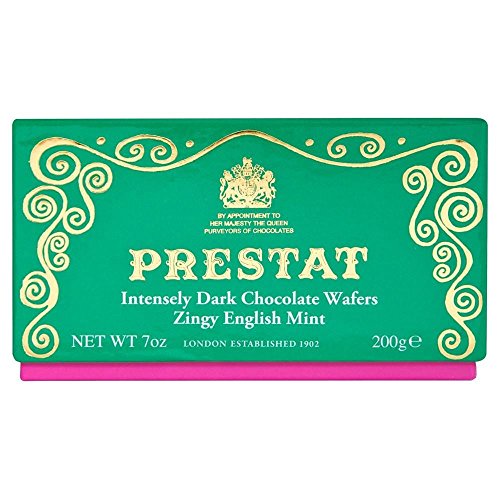 Prestat Dark Intensely Dark Chocolate Wafers - Zingy English Mint (200g) Prestatダーク激しくダークチョコレートウェハー - 活気の英語ミント（ 200グラム）のサムネイル