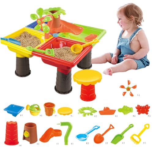 Jeu de plage extérieur table à eau carrée interactive