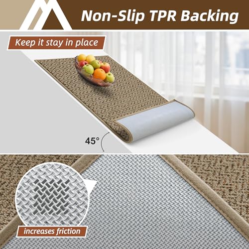 COSY HOMEER 17"x30" Non-Slip Kitchen Rug (Taupe) - image 3