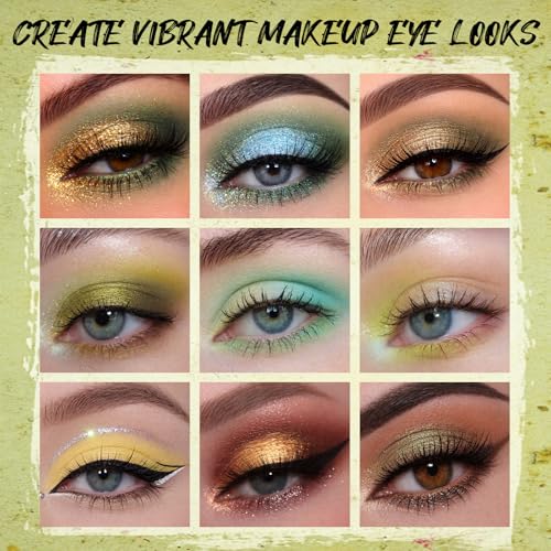 Image of UCANBE 15 Color Eyeshadow Palette Matte Shimmer Metallic, Olive Green Earth Tone Highly Pigmented Long Lasting Blendable Eye Makeup Palette for Natural to Bold Looks