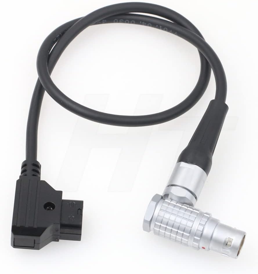 Power Cable for RED Ranger/V-Raptor XL Camera, V-Mount Battery D-tap to Right Angle 4 Pin, 50cm