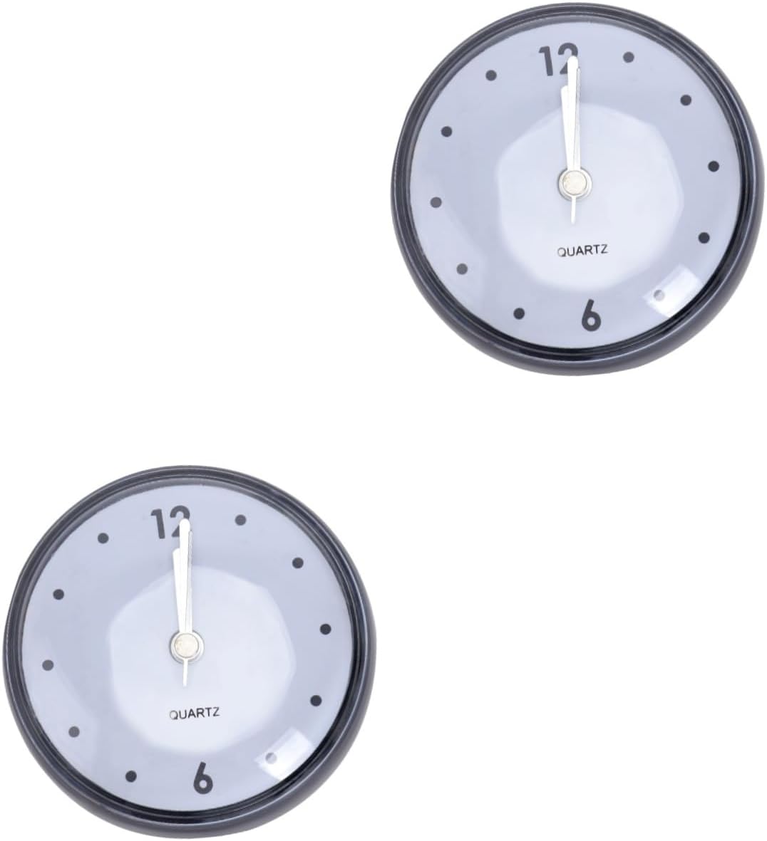 2 Pcs Sucker Clock Bathroom Wall Shower Clock Small Clocks Bathroom Alarm Clock Digital Timer Kitchen Digital Wall Clock Waterproof Wall Clock Abs Mute Solution Office, Dark Greyx2pcs