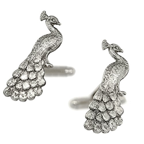 1928 Jewelry Peacock Cufflinks (Silver)