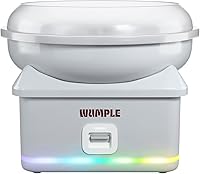 Vista 9 de Máquina de algodón de azúcar para niños con luces LED, máquina eléctrica de calentamiento rápido con cuenco con tapa para fiestas y hogar, color azul