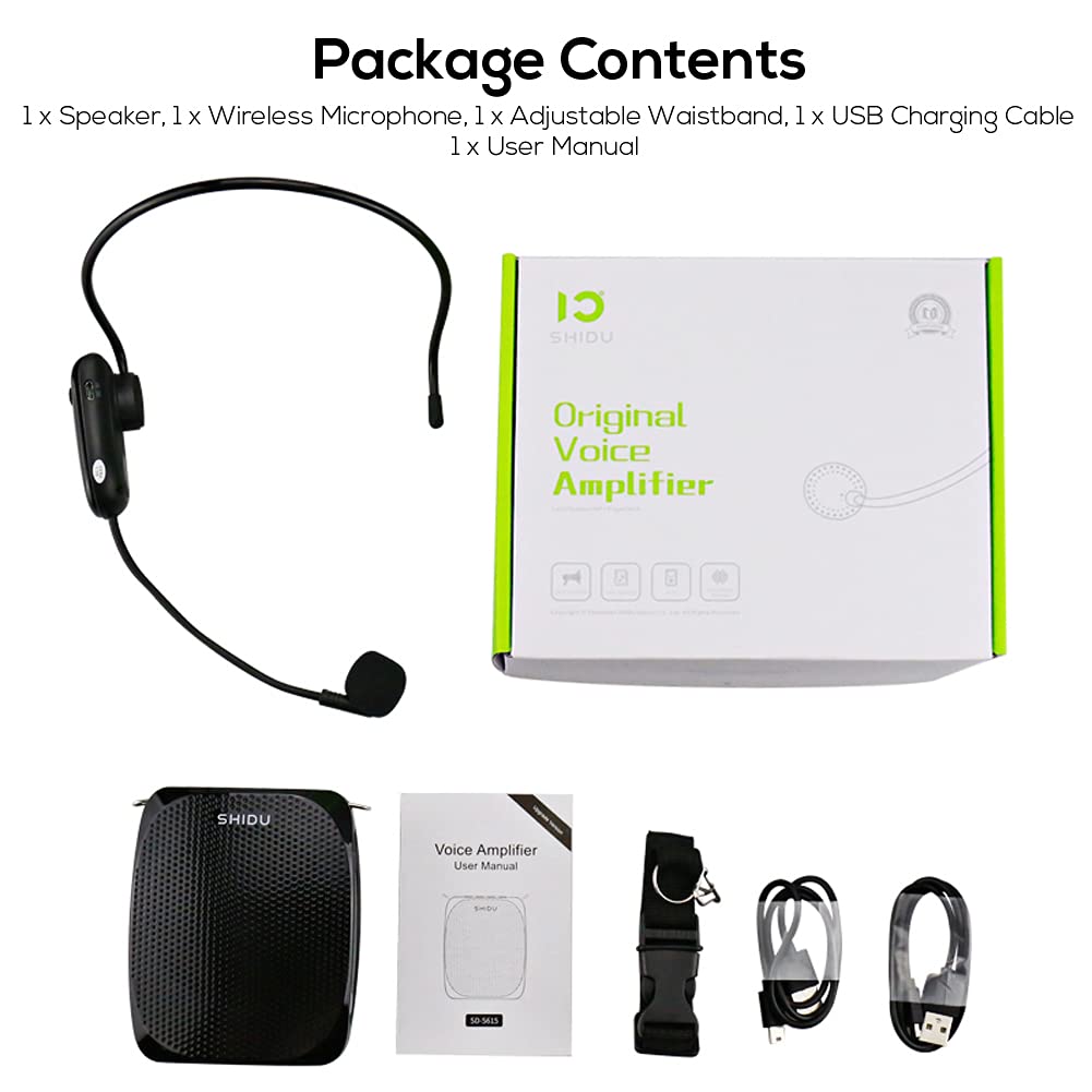 Amplificatore vocale senza fili portatile, mini altoparlante cassa con microfono auricolare ricaricabile amplificatore di voce pa sistema microfono per insegnanti, guide turistiche, allenatori,scuola