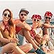 FUIPVGI 3 Stück Bandana Damen Herren, Halstücher für Herren, Halstuch Kopftuch Paisley Muster Headwear Haar Schal Ansatz Handgelenk Kopf Band Kopf Bindung Mode Accessoires (Rot)