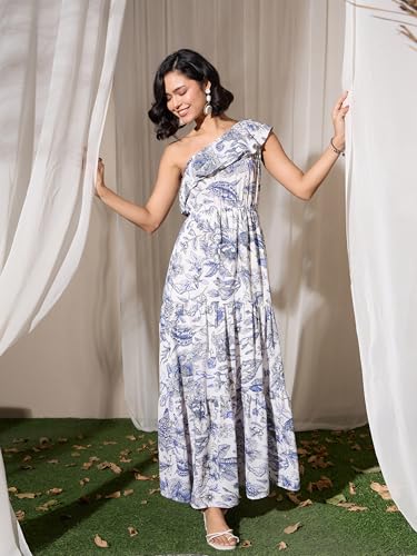 Image of barcino Women's One Shoulder Maxi Dress