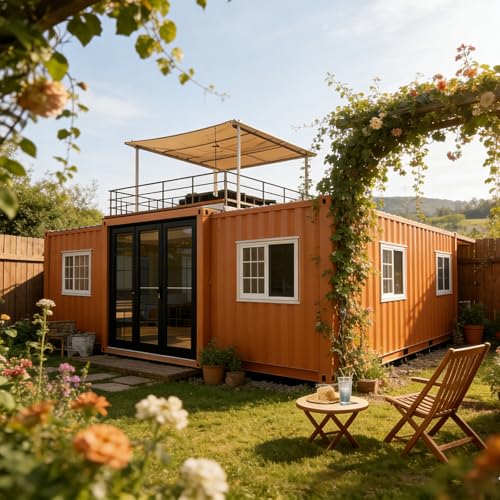 Casa pequeña expandible de lujo de 20 pies, casa prefabricada modular plegable con 3 dormitorios, 2 baños, cocina y sala de estar, villa móvil portátil, diseño a prueba de tormentas para vida familiar