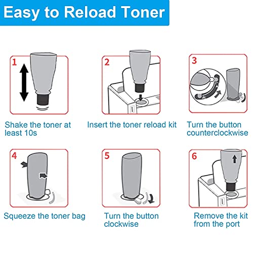 Image of 158X Toner Cartridge for HP 158X Toner Reload Kit for HP LaserJet Tank 1005w, 1020w, MFP 2606sdw, 1020, 1005, 2605sdw, 1604w, 1602, 2602, 2603, 2604, 2606 Series (TN-158X 1PIC)