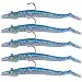 Goture Lead Head Jigs Soft Fishing Lures with Hook Sinking Swimbaits for Saltwater and Freshwater (Pack of 5)