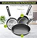 Utopia Kitchen Nonstick Cookware 3 Piece Omelette Pan Skillet Set, Nonstick Frying Pans with Induction Bottom, 8, 9.5 & 11 Inches Frying Pans with Bakelite Handles, PFOA Free, Grey