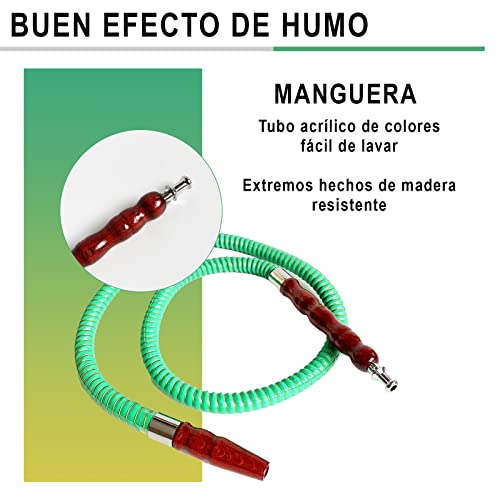 Shisha Shisha Vollglas mit Metallgehäuse -billige Shisha inklusive Perforatorzange 10 Kohlen und Düsen - Komplette… – Bild 5