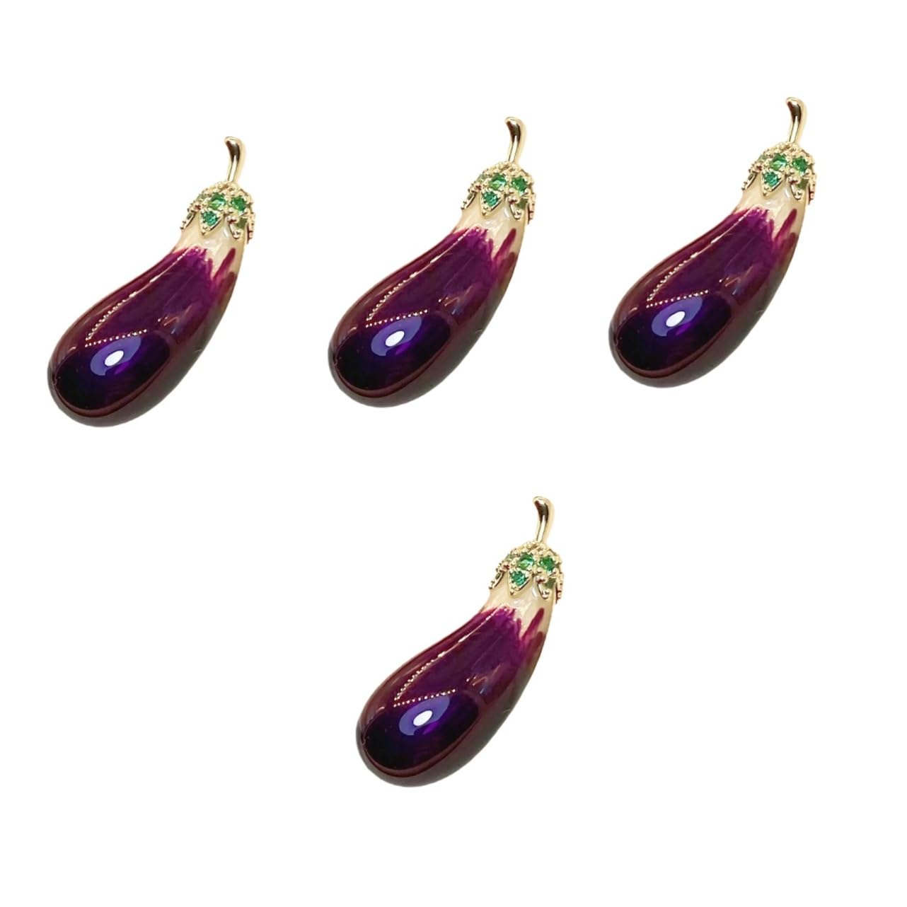 Healvian Broche de Berenjena Mujeres Pin Decorativo Accesorio de Joyería Chaquetas y Suéteres San Valentín y Ocasiones Especiales