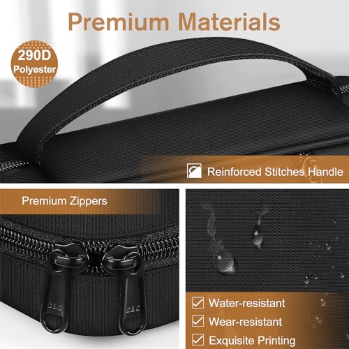 Image of FINPAC Bible Cover, Carrying Book Case Church Bag Bible Protective with Handle and Zippered Pocket, Gift for Mother Lady Women Men, Black