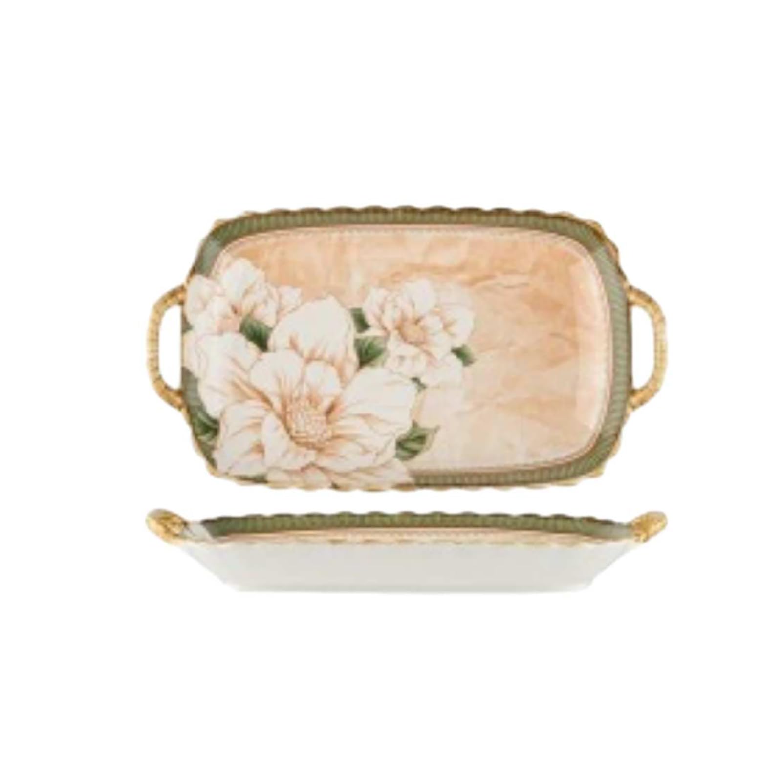 Japanisches Kamelien-Schüssel-Set, Unterglasur, Keramik, Haushaltskamelie, 30,5 cm, binaurale Fischschale