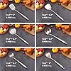 18/10 Stainless Steel Kitchen Utensils Set, 6 PCS All Metal Professional Cooking Utensils, 15" Long Kitchen Tools - Spatula, Ladle, Skimmer Spoon, Pasta Serve, Large Spoon, Slotted Spatula Tunner #1