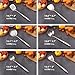 18/10 Stainless Steel Kitchen Utensils Set, 6 PCS All Metal Professional Cooking Utensils, 15